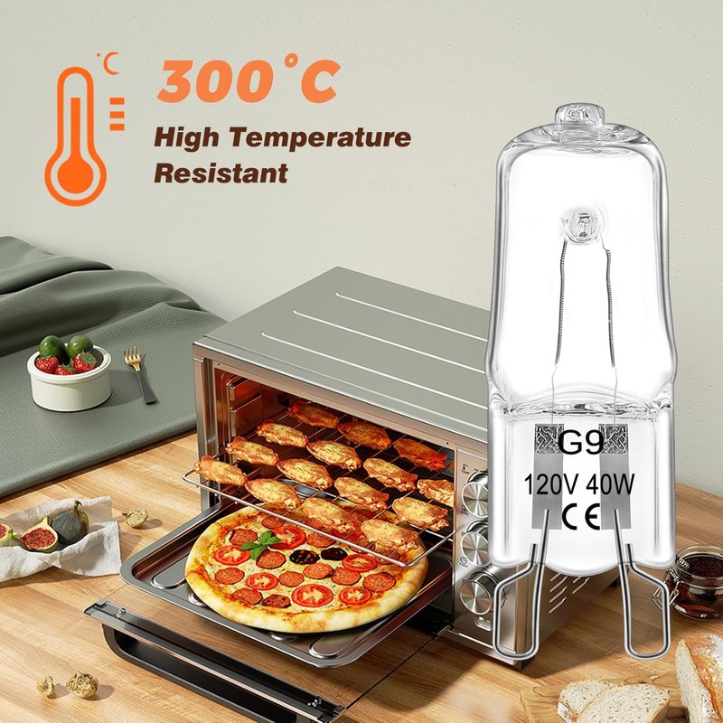 G9 Halogen Bulb 40W 2 pin 120 Volt Dimmable Long