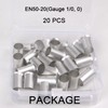 20PCS 1/0 0 Gauge Wire Ferrules Copper Pin Cord Ferrules