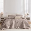 Lady Ann 120x120 Bed Comforter Set Camel Ruched Oversized King