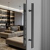 DYRABREST 23" Double Sided Push Pull Door Handle H Shape