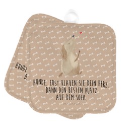 Mr. & Mrs. Panda Set of 2 Pot Holders Dog Love Gift Pot Holder with Saying Cute Dog Owners Pot Coasters Dog Breed Dogs