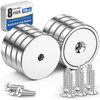 Grtard 8 Pack Neodymium Cup Magnets, 110LBS Holding Force Strong