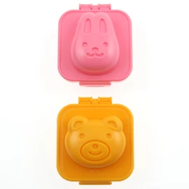 Kotobuki Plastic Egg Mold, Rabbit and Bear