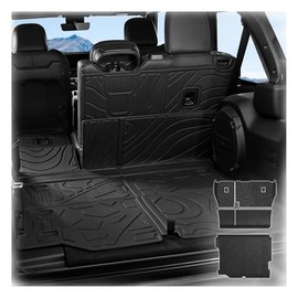 Alfombrillas de respaldo para Jeep Wrangler JL 2018-2025 2026 ilimitadas de 4 puertas (no compatible con JK/4XE/2 puertas), accesorios para maletero de TPE para todo tipo de clima (tapete