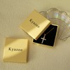 Kyazeo Cross Necklace for Women Silver CZ Diamond Cross Necklace
