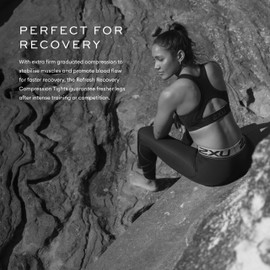 2XU Women's Refresh Recovery Compression Tights (Black/Nero, Small Tall)