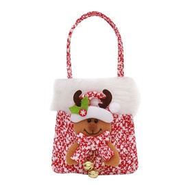 AIXXCUVQ Gift Bag Sturdy Flannel Fabric Christmas Decoration Bag Friendly And Cute Cloth Christmas Eve Hand-held Bag Candy Bag, Deer style