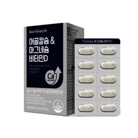 NutriOne Life 어골칼슘마그네슘비타민D 1박스(1개월분) Bone Calcium Magnesium Vitamin D 1 Box (1 Month Supply)