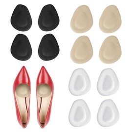 6 Pairs Shoe Pads High Heel Pads High Heels Gel Pads, Bunion Pads High Heels Transparent Insoles Gel Heel Grips Liner Inserts Bunion Pads Forefoot Heel Snugs for Women, Comfortable and Non-Slip