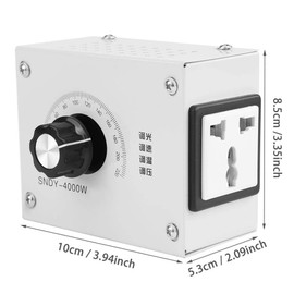 VGEBY Power Controller Voltage Controller 4000W AC 0-220V Adjustable Fan Speed Controller