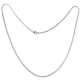 Solomonic 925 m Silver Ball Chain 50 cm Law 1.5 mm Wide Solid Smooth Clasp