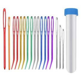 17pcs Large Eye Darning Needles, Yarn Needle Set Large-Eye Blunt Needles Wool Needles for Embroidery Tapestry Needle Macrame Needle Kit for Crocheting Sewing Gift Supplies (3 Types)
