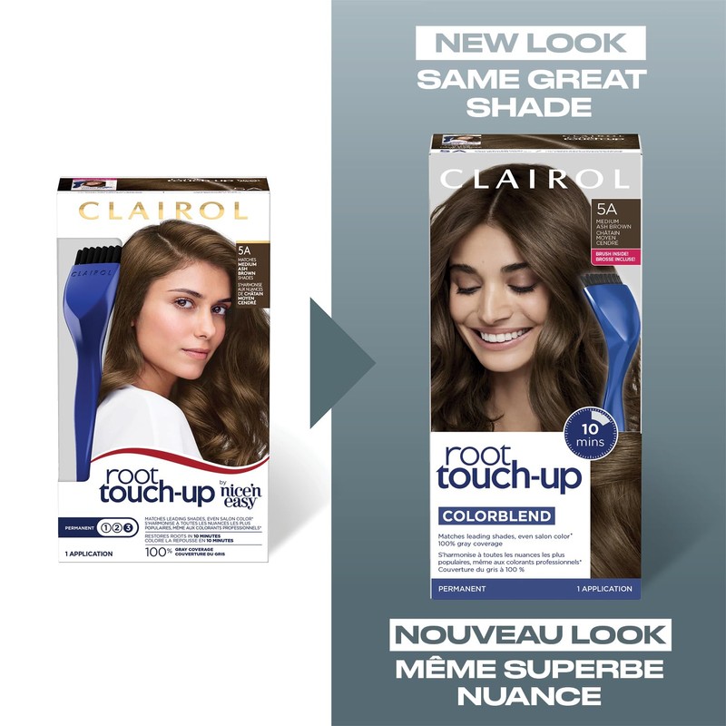 Clairol Root Touch-Up Permanent Hair Dye, 5A Medium Ash Brown
