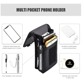 Funda De Nailon Con Clip Para Cinturón De Celular Cartera