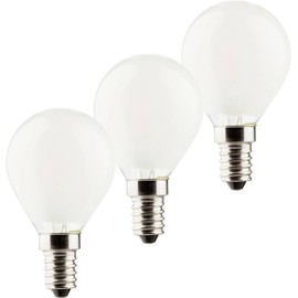 Müller-licht drop shaped replacement glass LED 40 W, E14, 4 W, silver, 4.5 x 4.5 x 8 cm, 3 pieces