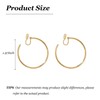 Big Hoop Earrings for Women Clip On Chunky Gold Hoop