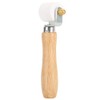 28mm/1.1inch PTFE Hand Pressure Roller, 2 Way Bearing, Wooden Handle,