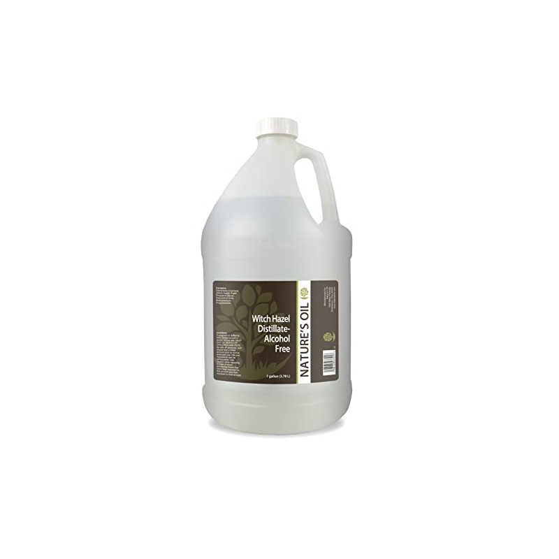 Nature's Oil Distillate-Alcohol Free Witch Hazel, Fragrance Free (1 Gallon)