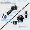 6 FT Flag Pole Kit with Mutil-Position Adjustable Bracket &