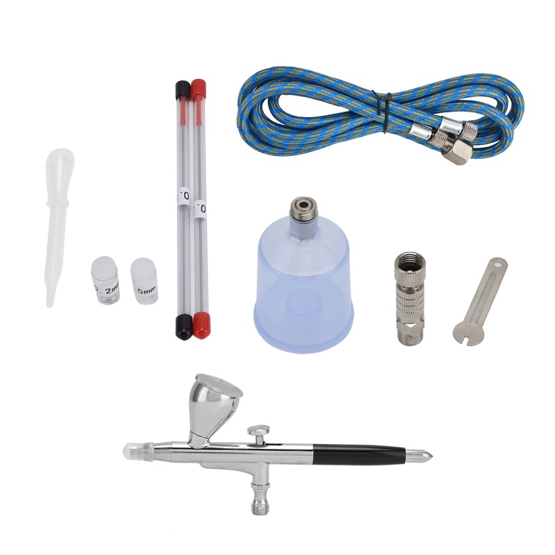 G1/8 Airbrush Kit Spray Gun with Spray Pot Nozzles Needle