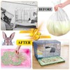 upcessory 50 pcs Disposable Cage Liners, Clear Plastic Rabbit Cage