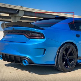 NEESPOC Rear Window Roof Spoiler Visor Wing ABS Fit for Dodge Charger SRT/GT/RT/SXT/Scat Pack/Daytona 2015-2023 Gloss Black V-Style Lip Exterior Accessories