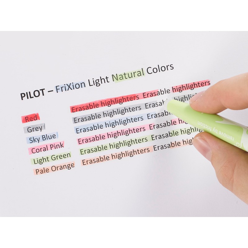 Pilot FriXion Light Soft Erasable Highlighters, Set of 6, Pastel