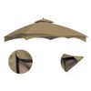 EasyLee 10x12 Gazebo Replacement Canopy, Double Teir Sunshade Polyester Soft