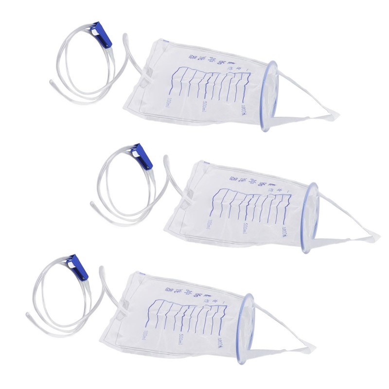 10PCS Enema Bag Set 1000ML Silicone Reusable Hangable Enema Cleaner