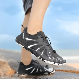 BexpAudpot Zapatos de Agua de Hombre y Mujer, Zapatos Descalzos Transpirables y Antideslizantes con Orificios De Drenaje para Playa, Natación, Paddle Surf, Vadeo, Surf y Yoga