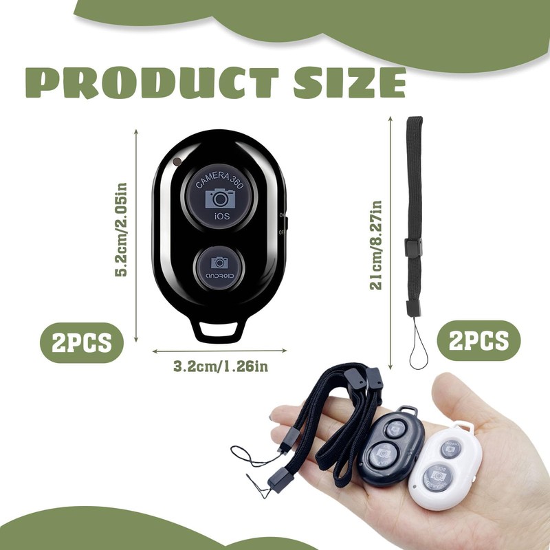 SMCEHEYA Wireless Bluetooth Camera Shutter Remote Control for Smartphones -