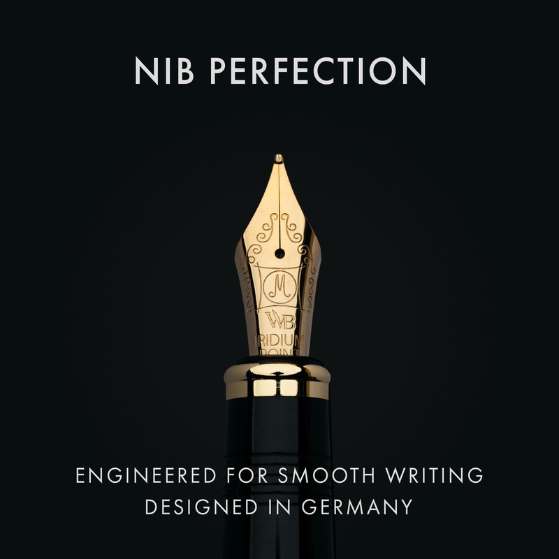 Wordsworth & Black Primori Fountain Pen Set [Black Gold]; Medium
