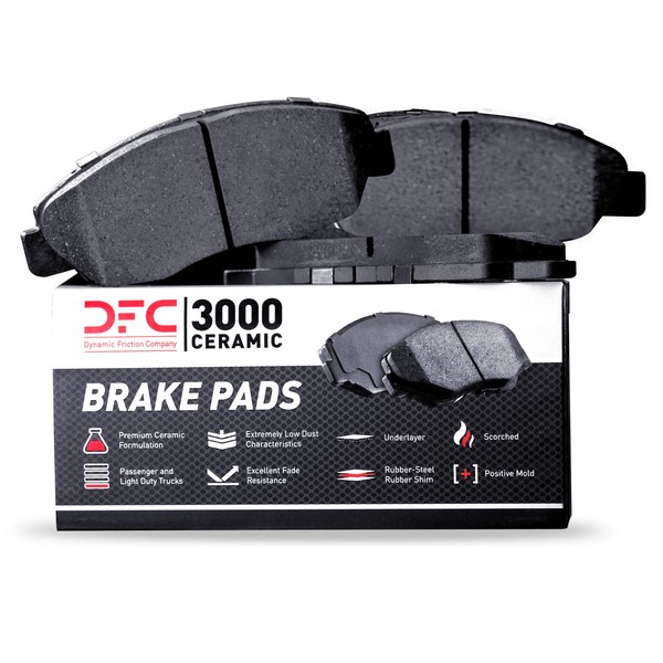 Dynamic Friction Company 3000 Ceramic Brake Pads 1310-2275-00-Front Set