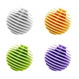 DHDIEOZQZ Laundry Balls for Washing Machines Agitator Balls Help Clean Clothes Prevents tangles Reduces Wrinkles Can be reused 4 pcs., Large, White, Yellow, Green, Purple
