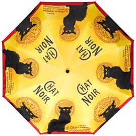 VON LILIENFELD® Folding Pocket Umbrella Automatic Telescopic Motif Women CatChat Noir