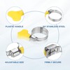 PATIKIL 30 Pcs 18-32mm Stainless Steel Hose Clamp Adjustable Bolt