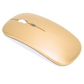 Annadue LED Kabellose Maus,Wiederaufladbare Schlanke USB Maus, Kabellose 2,4 G Computermaus mit USB Empfänger, 3 Einstellbare DPI für Desktop,Laptop,PC, für MacBook Usw(Gold)