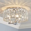 AGV LIGHTING CL002C K9 Crystal Flush Mount Ceiling Light Fixture,
