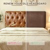 ANARACHON Leather Look Bed Headboard Cover, Stretch Soft Bed Headboard