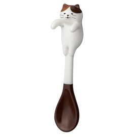 Deco Corporation Nekochill Tail Cat Spoon, Mikake Size: Approx. W2.7 D2.4 H11.2 MG-38954