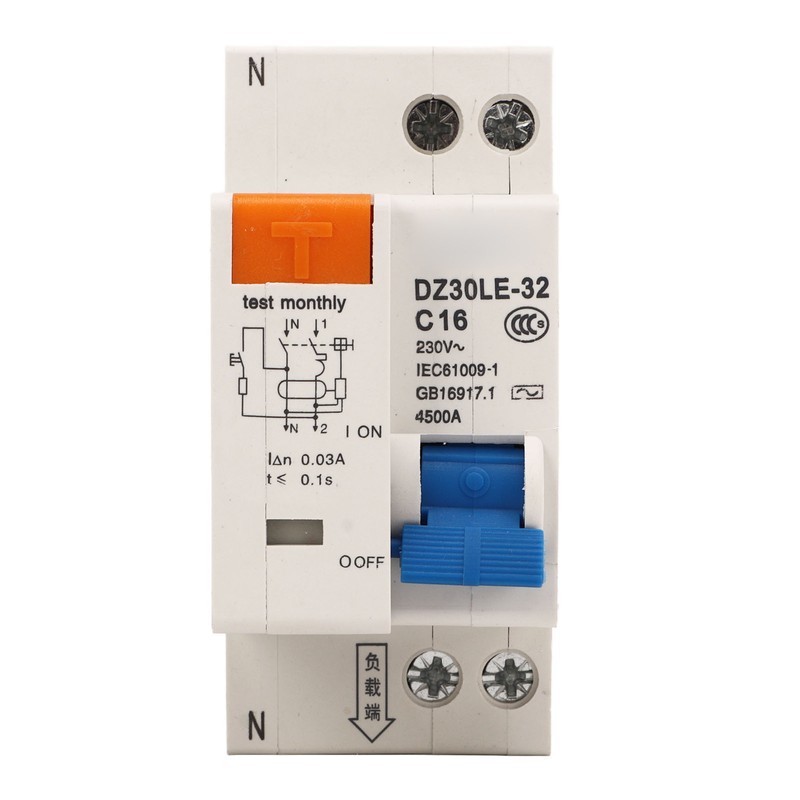 Miniature Circuit Breaker Overload Air Switch Leakage Protection Switch 16A