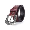 RESISTANCE Western No Buckle Belt With Engraved Floral Work Belt