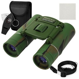 Ryaco Binoculars for Kids, 8X Fixed Focus High Resolution Kids Binoculars Outdoor Toys Gifts for 4 5 6 7 8 Years Old Boys Girls Kids Sports and Outside Play Bird Watching Birthday Presents Camo color