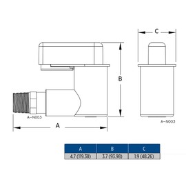 Little Giant ACS-5 90 Degree Secondary Condensate Drain Overflow Detection Safety Switch, 24 VAC Input Voltage, 5 Amp Capacity, 72-Inch Lead Wires, Black/White, 14940157