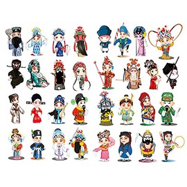 Seasonstorm Kawaii Chinese Opera Characters Aesthetic Happy Planner Diary Journal Stationery Scrapbooking Stickers Travel Art Supplies (PK812)