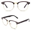 CHGID 50s Retro Nerd Glasses, Horn-Rimmed Clubmaster Style Rockabilly Geek