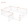 Merax Queen Size Metal Floor Bed Frame with Safety Guardrails