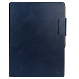 ZhaoCo Genuine leather Case for reMarkable Paper Pro Tablet 11.8 inch 2024, Slim Lightweight Book Folio Protective Magnetic Cover (Navy)