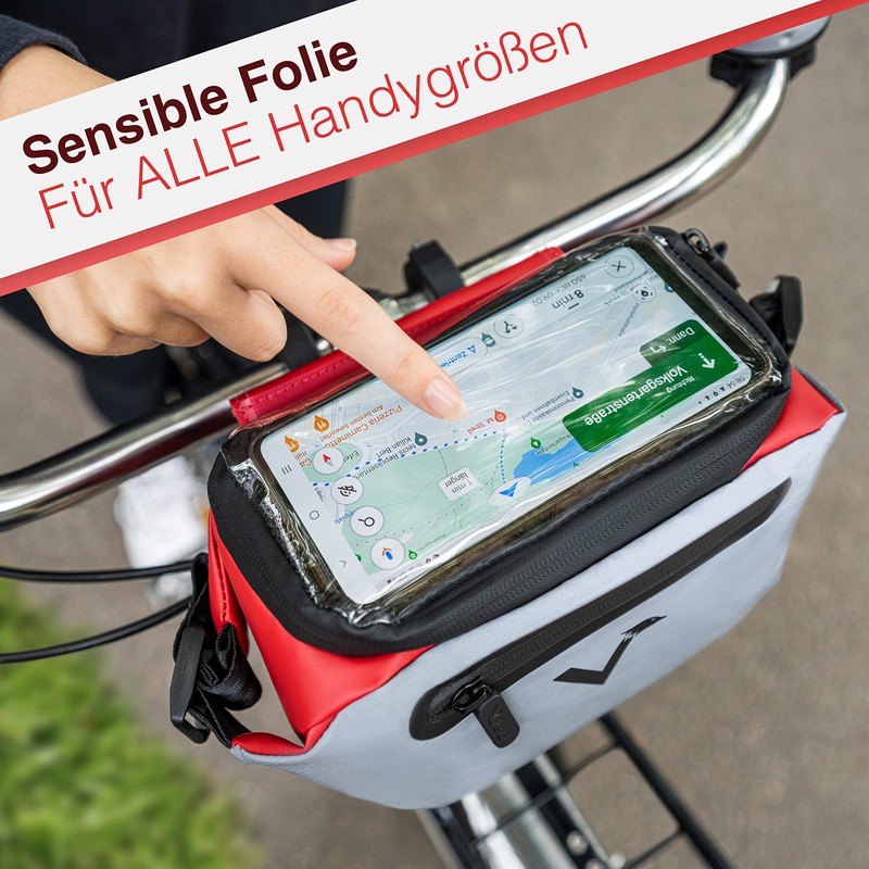 Valkental® - Klickfix 3-in-1 Bicycle Bag Handlebar Compatible | Fully