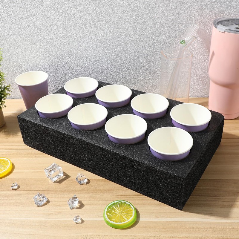 ULTECHNOVO Foam Cup Holder: 8 Holes Takeout Cup Trays Coffee